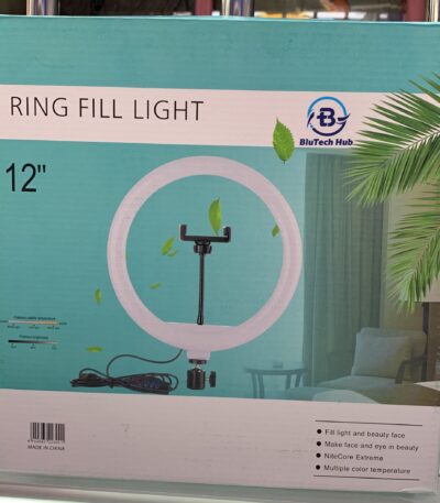 12” LED Ring Light with 2.1m Tripod & Phone Holder – 3 Light Modes (USB Powered)