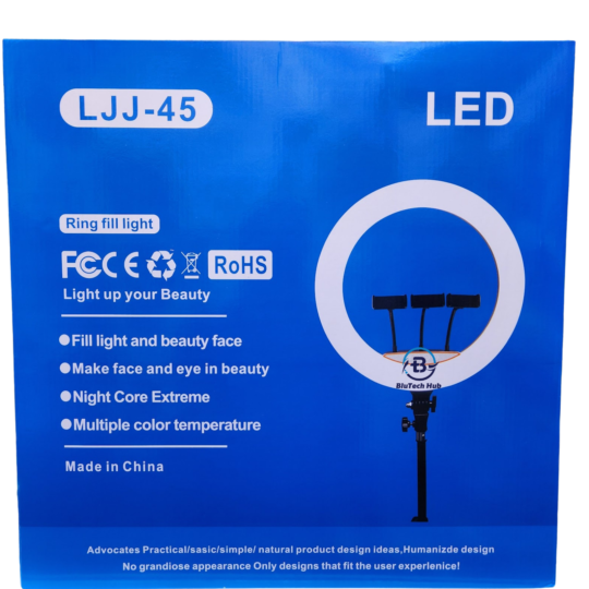 18 Inch LJJ-45 Ringlight with 3 Phone Holders