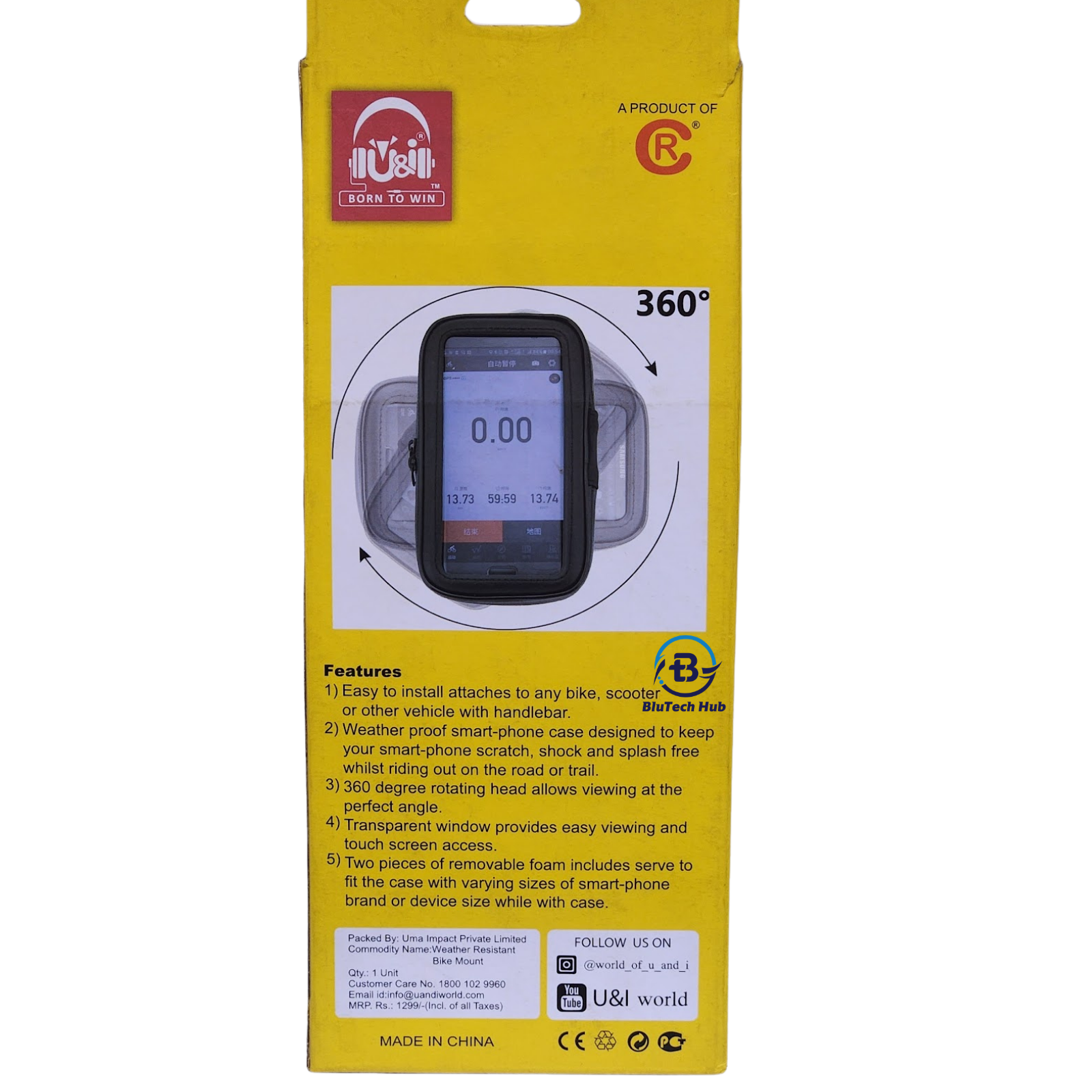 Weather Resistant Bike Phone Mount 360° BTH-BIKE-MOUNT